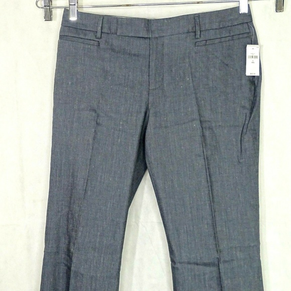 Gap Modern Boot Cut Pants Linen Blend Women Size 4 - Picture 1 of 8